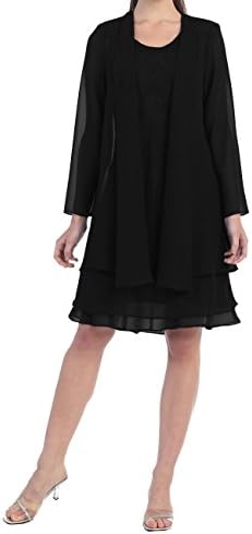 Mother of the Bride Formal Evening Church Gown 8694S-BLACK-L
