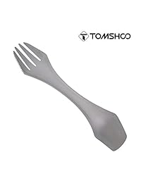 tomshoo 2 en 1 titanio Spork portátil al aire últi
