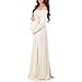 Mother Bee Maternity Off Shoulder Cowl Neck Maternity Dress for Baby Shower or Casual Wear