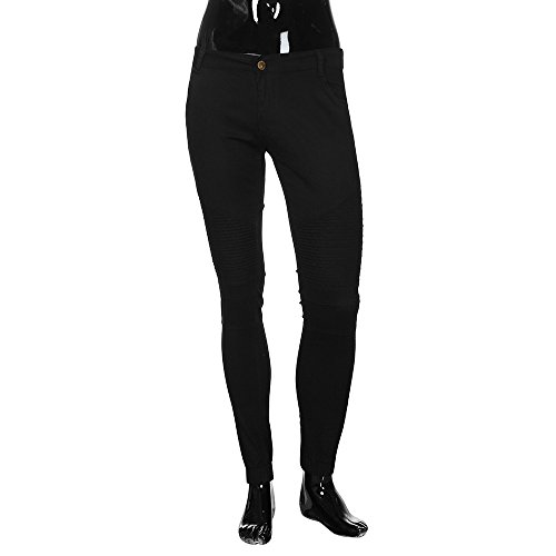 iYYVV Mens Stretchy Slim Fit Denim Pants Casual Long Straight Trousers Skinny Jeans Black