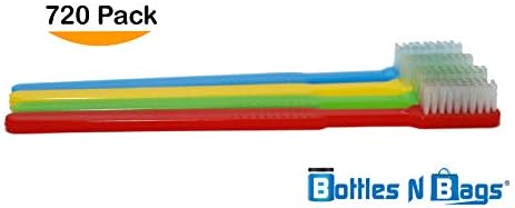 Bulk Disposable Toothbrushes with Toothpaste Built in Paste Made in USA (Mint, 720)