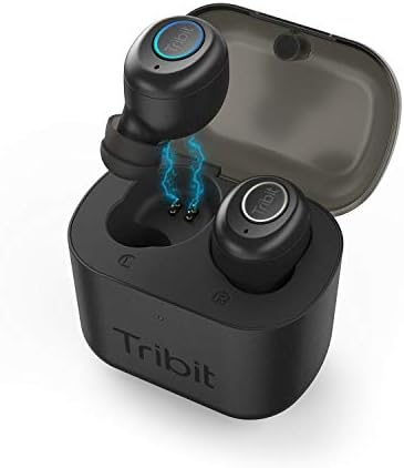 Tribit X1 True Wireless Earbuds - Bluetooth 5.0 3D Stereo Deep Bass 18Hrs Playtime Bluetooth Earbuds for Sports Running, in-Ear Bluetooth Headphones with Built-in Mic Charging Case, Carbon Black