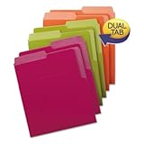 Organized Up Heavyweight Vertical Folders, Assorted Bright Tones, 6/Pack, Sold as 6 Each