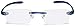 Visualites 1 Navy 1.75 Power Lightweight Rimless Reading Glasses For Men and Women