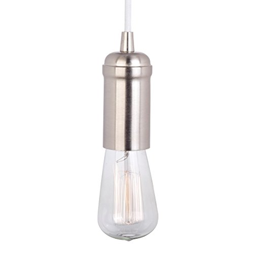 Globe Electric 12592 Edison 1Light Plugin Mini Pendant,White Cord