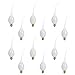 Holiday Joy - Silicone Dipped Candelabra Replacement Bulbs - Great for Electric Window Candle Lamps - C7 - E12-7 Watt - 120 Volts (12 Pack)
