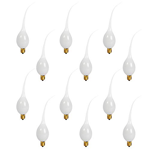 Holiday Joy - Silicone Dipped Candelabra Replacement Bulbs - Great for Electric Window Candle Lamps - C7 - E12-7 Watt - 120 Volts (6 Pack)