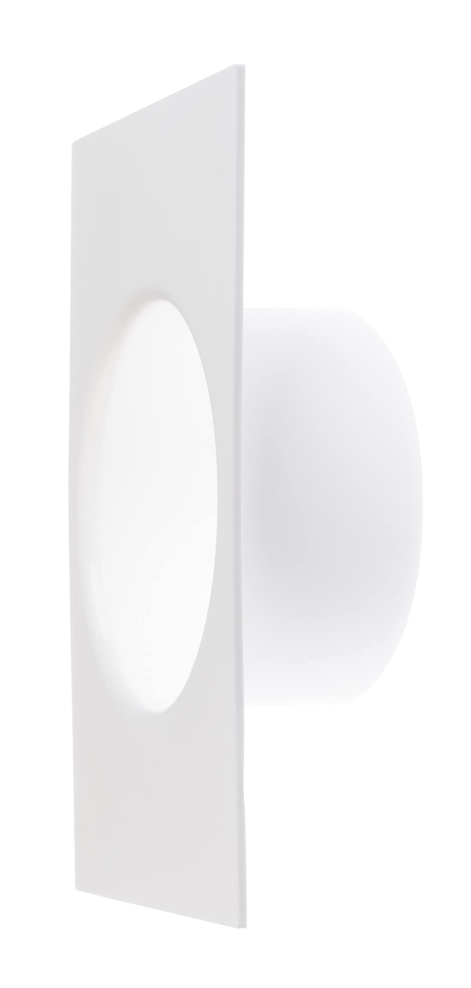 Steinberg14 White Ø 125mm / 5inch Round Plastic Adapter for Ventilation, Connector Flange, Wall Plate with Spigots