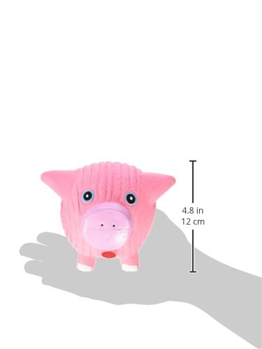 HuggleHounds Extremely Durable and Squeaky Ruff-Tex Hamlet The Pig Pet Toys, Large