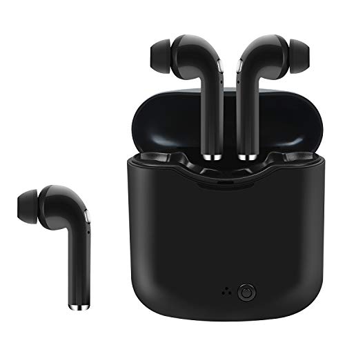 Wireless Earbuds,Bluetooth Headphones Stereo Earphone Cordless Sport Headsets,Bluetooth In-Ear Earphones with Built-In Mic for Smart Phones (Standard, Black)