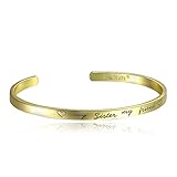 SOLOCUTE Cuff Bangle Bracelet Engraved 