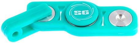 Spin Gadget fidget spinner toy with exclusive quick disconnect keychain, perfect EDC for ADD ADHD anxiety fidgeting focus and addiction aka fidget gadget or fidget gidget MADE IN THE USA (Aqua Blue)