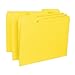 Smead Interior File Folder, 1/3-Cut Tab, Letter Size, Yellow, 100 per Box, Expandable File Folders for Filing Cabinet