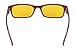 Reduce Eyestrain,Anti Blue Rays,UV Protection Computer Reading Glasses(Black-Red,Amber Tinted Lenses) +1.5