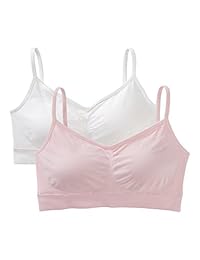 Jockey - Brasieres sin costuras, sin arco, con tasa desmontable y tiros ajustables. Pack por 2