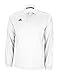 adidas Mens Climalite Long Sleeve Sideline Polo (Large, White, Regular)
