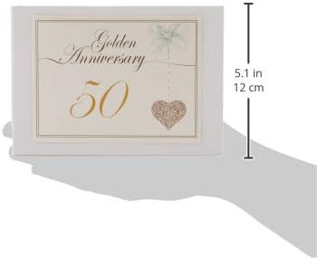 White Cotton Cards 50th Anniversary, Heart Photo Album (LLA50T), of, Medium - Image 4