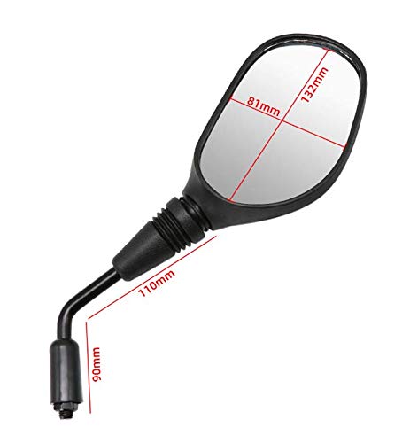 Motobiker-ATV-and-Motorcycle-Rear-View-Mirrors-360-Degrees-Ball-Type-Adjustment-with-8mm-10mm-Threaded-Bolt-78-Handle-Bar-Mount-Clamp-for-Polaris-HondaYamaha-Kawasaki-Suzuki-Snowmobile