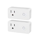 BN-LINK WiFi Heavy Duty Smart Plug Outlet, No Hub Required with Energy Monitoring and Timer Function, White, Compatible with Alexa and Google Assistant, 2.4 Ghz Network Only (2 Pack)
