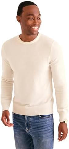Theory Mens Riland Crewneck Grid in Light Bilen Black X-Small at