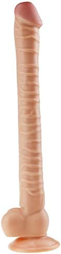 LLGGDD 16-inch Ultra-Long Soft V-Î-Brâtors Reality Dî`Ld.ɔS Silicone Medical Material with Suction Cup Stick Safe Soft Beginner (Color : E)