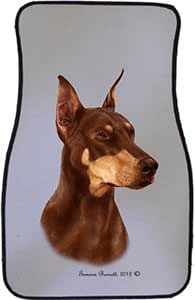 all red doberman