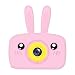 BullkerDirect Cartoon Kids Camera,12MP Creative Digital Camera, Rechargeable Children Camcorder with 2inch Screen,Gift for 3-12 Years Old Girls Boys Party Outdoor – Pink Bearthumb 2