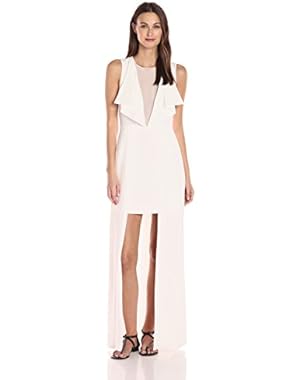 BCBGMax Azria Women's Tanika Woven Evening Dress Off White