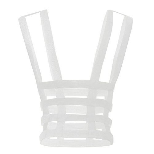 YiZYiF Men's Strong Nylon Elastic Straps Brace Body Chest Harness Costumes White One Size