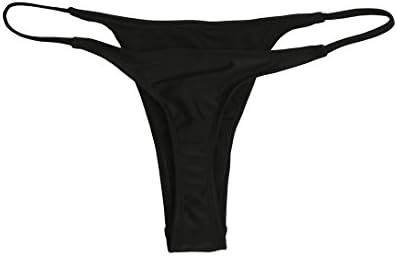 Gueuusu Micro Cut Out Booty Shorts Strappy Low Rise G-String Thong Bikini Bottoms