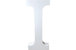 BENMACHU Wooden Letters I,8 Inch Big Wooden Alphabet Letters Unfinished Large Standing Letters Design for Wall Desk Decor,Party, Home Sign Board Decoration