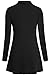 Ouncuty 1X Tunics for Women,Womens Cute Lovely Office Vneck Button Down Tunic Rayon 70s Empire Waist Maternity Shirts Fall Winter Blouses for Cardigan Plus Size Black