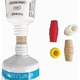 Toothpaste Refill Adapter 4 Pack, Universal Connector to Transfer Remaining Toothpaste Between Tubes, Reusable Waste-Reducing Bathroom Accessory Pack