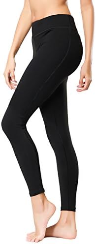 KUBEER Yoga Pants Yoga Capris Leggings Workout Running Sports Tummy Control Shapewear Black
