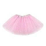 Anleolife 12" Baby Girls Fluffy Birthday Tutu Skirt Girls Princess Pettiskirt Ballet Dance Tutu Dress For 2-9 Years Dressup Fairy Costume Tutus Pink