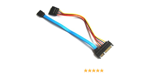 Amazon.com: SATA 22 Pin macho a 7 Pin SATA Cable con 15 Pin SATA Cable de  alimentación hembra : Electrónica
