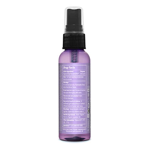 Dr. Bronner's Organic Hand Sanitizer Spray (Lavender, 2 ounce, 12
