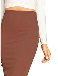 SheIn falda de dama elástica hasta la rodilla