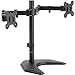 VIVO Dual LED LCD Monitor Free-Standing Desk Stand for 2 Screens up to 27 inches | Heavy-Duty Fully Adjustable Arms with Max VESA 100x100mm (STAND-V002F) primary