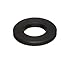 Small Parts Nylon 6/6 Flat Washer, Plain Finish, Black, 3/8