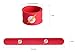 Justice League Superhero Slap Bracelet for Kids Boys & Girls Birthday Party Supplies Favors (7 Pack The Flash)