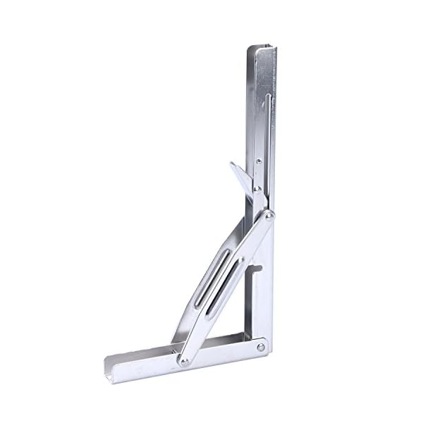 Amarine-made-2-PCS-Heavy-Duty-Polished-Stainless-Steel-Folding-Shelf-Bench-Table-Folding-Shelf-or-Bracket-Max-Load-550lb250kg-Short-Release-Arm