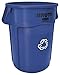 Rubbermaid Commercial FG264307BLUE BRUTE Heavy-Duty Round Recycling Container, 44-gallon, Blue