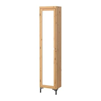 Amazon Com Ikea High Cabinet With Mirror Door Light Brown