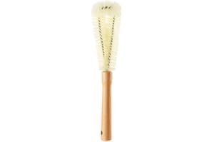 Water Bottle Cleaning Brush Cleaner with Long Wooden Handle, Bendable Cup Teapot Cleaner Scrubber Cleaning Tool for Glasses (