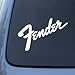 FENDER GUITAR - Vinyl Car Decal Sticker | Vinyl Color: White