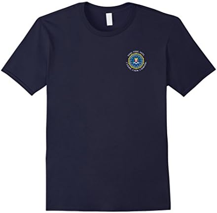 Mens FEDERAL BUREAU OF INVESTIGATION FBI T-SHIRT, Large Navy