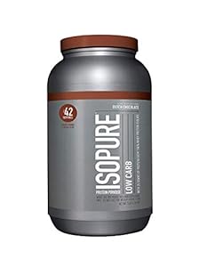 Isopure Low Carb Protein Powder, 100% Whey Protein Isolate, Flavor: Dutch Chocolate, 3 Pounds (Packaging May Vary)