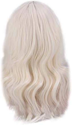 VonVonCo Sexy Women Short Light Gold Colour Wig Party Synthetic Fashion Rose Net Hot 55cm