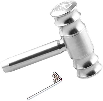 Universal Shift Knobs Automatic Shifter Handle Transmission Aluminum Flight Aircraft Joystick With Adapters 4.5",Silver